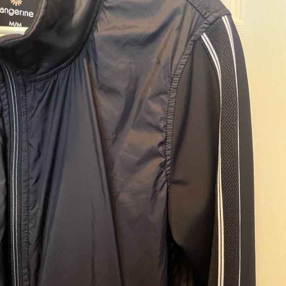 Tangerine womens medium black lightweight active zip up sweater jacket - Picture 3 of 6